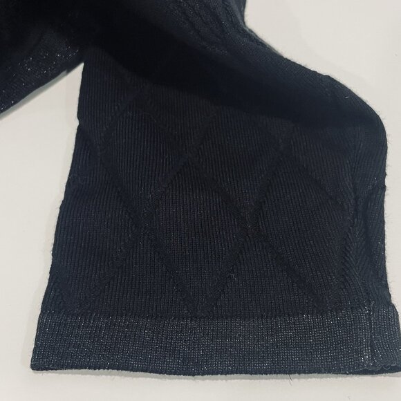 RIO & RIAN NY Black Pearl Trim Quilted Cardigan Sweater Jacket Open Front (XL) - Picture 9 of 13